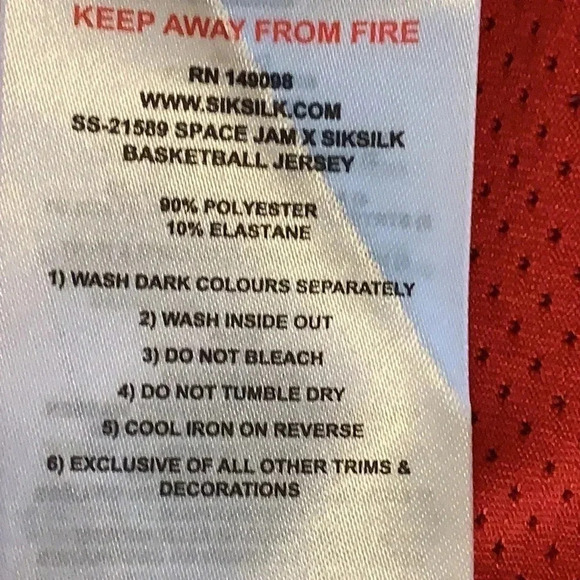 SikSilk Space Jam T Shirt Jersey Relaxed Fit Bugs Bunny #1 Men’s Medium NWT - Picture 9 of 10